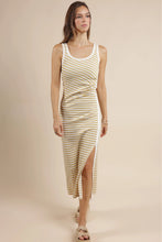Load image into Gallery viewer, Striped Ruched Dress - Yellow
