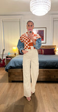 Load image into Gallery viewer, Checkered Cardigan - Orange
