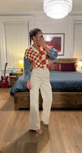 Load image into Gallery viewer, Checkered Cardigan - Orange
