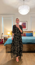 Load image into Gallery viewer, Kimono Sequin Dress - Black/Gold
