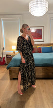 Load image into Gallery viewer, Kimono Sequin Dress - Black/Gold
