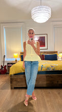 Load image into Gallery viewer, Smocked Ruffle eyelet top - Yellow
