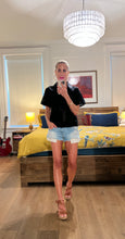 Load image into Gallery viewer, Eyelet lace top - Black
