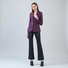 Load image into Gallery viewer, liquid leather blazer - Plum
