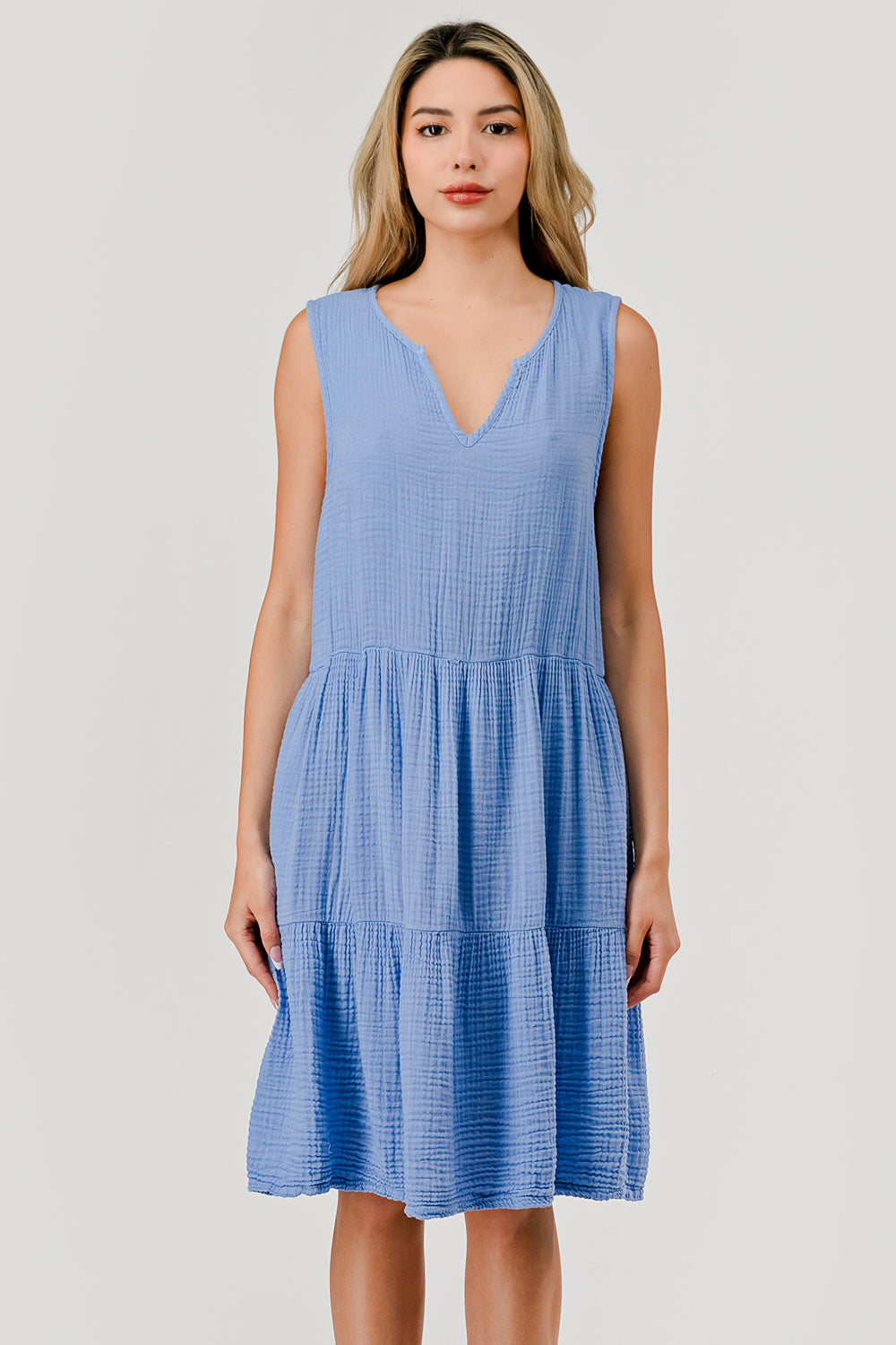 Gauze Dress - Cornflower