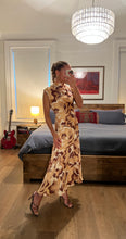 Load image into Gallery viewer, Cowl Neck Midi dress - Brown Multi
