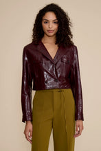 Load image into Gallery viewer, Moto faux leather jkt - Wine
