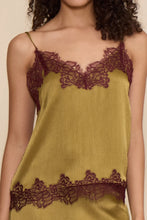 Load image into Gallery viewer, Satin Lace Top - chartreuse
