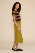 Load image into Gallery viewer, Knit striped Top - Green Plum
