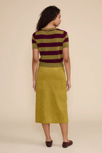 Load image into Gallery viewer, Knit striped Top - Green Plum
