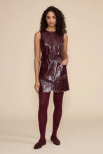 Load image into Gallery viewer, Faux leather mini dress - Wine
