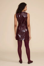 Load image into Gallery viewer, Faux leather mini dress - Wine
