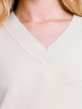 Load image into Gallery viewer, car v sweater - ecru

