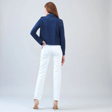 Load image into Gallery viewer, suede zip up jacket - navy
