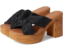 Load image into Gallery viewer, HOPE RAFFIA SANDAL - BLACK
