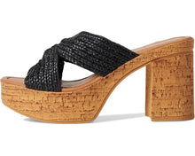 Load image into Gallery viewer, HOPE RAFFIA SANDAL - BLACK
