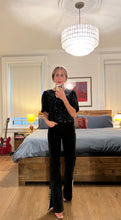 Load image into Gallery viewer, Sequin Cropped Top - Black
