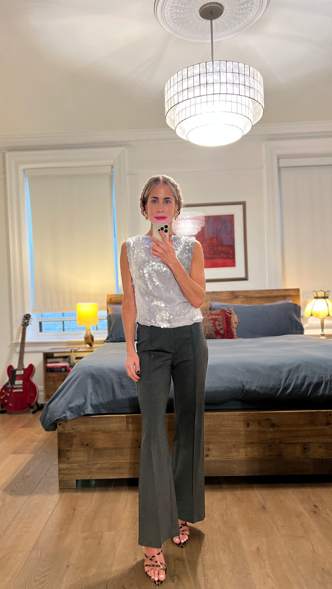 Michelle Sequined Top - Silver