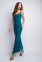 Load image into Gallery viewer, MESH COWL MAXI DRESS - VINTAGE GREEN

