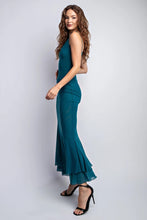 Load image into Gallery viewer, MESH COWL MAXI DRESS - VINTAGE GREEN
