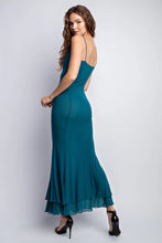 Load image into Gallery viewer, MESH COWL MAXI DRESS - VINTAGE GREEN
