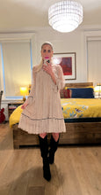 Load image into Gallery viewer, dress in plumetis tulle - beige

