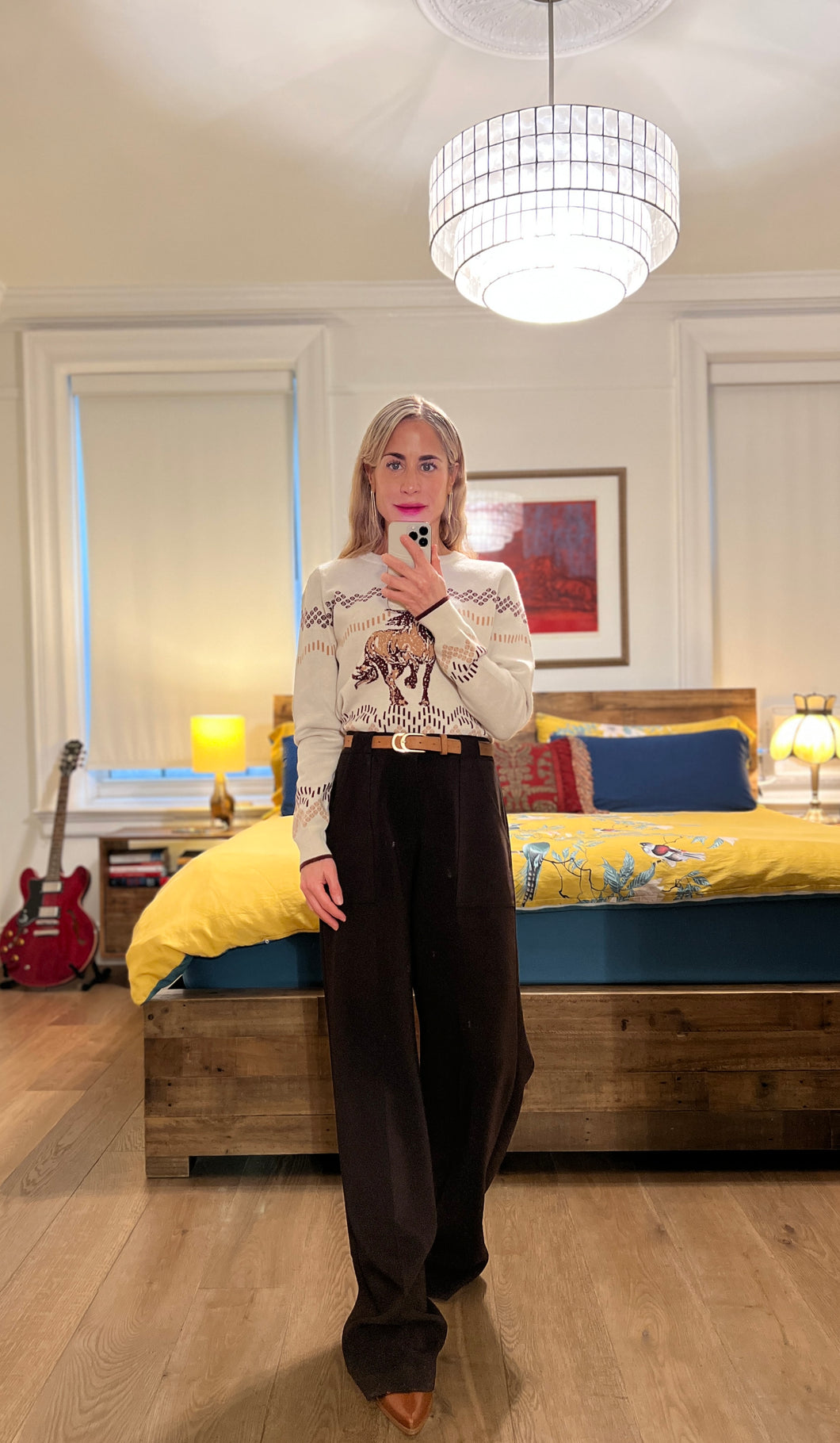 Wide Leg Pants - Dark brown