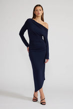 Load image into Gallery viewer, ALIS ASYMETRIC DRESS - NAVY
