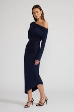 Load image into Gallery viewer, ALIS ASYMETRIC DRESS - NAVY

