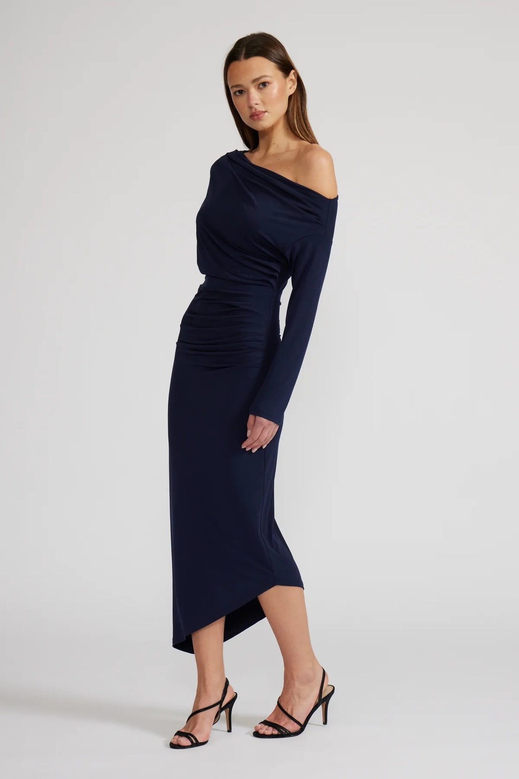 ALIS ASYMETRIC DRESS - NAVY