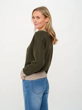 Load image into Gallery viewer, TRIM CREW NK SWTR - OLIVE
