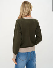 Load image into Gallery viewer, TRIM CREW NK SWTR - OLIVE

