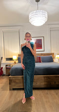 Load image into Gallery viewer, One shoulder feather dress - Teal
