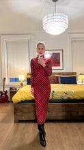 Load image into Gallery viewer, Plaid mesh midi dress - N/A
