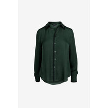 Load image into Gallery viewer, blanket stitch silky button blouse - HUNTER
