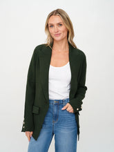 Load image into Gallery viewer, knitted tailored blazer - olive
