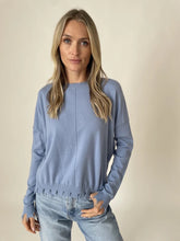 Load image into Gallery viewer, fringed swtr - blue
