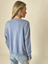 Load image into Gallery viewer, fringed swtr - blue
