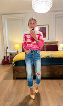Load image into Gallery viewer, Winter Sweater - Pink/offwhite
