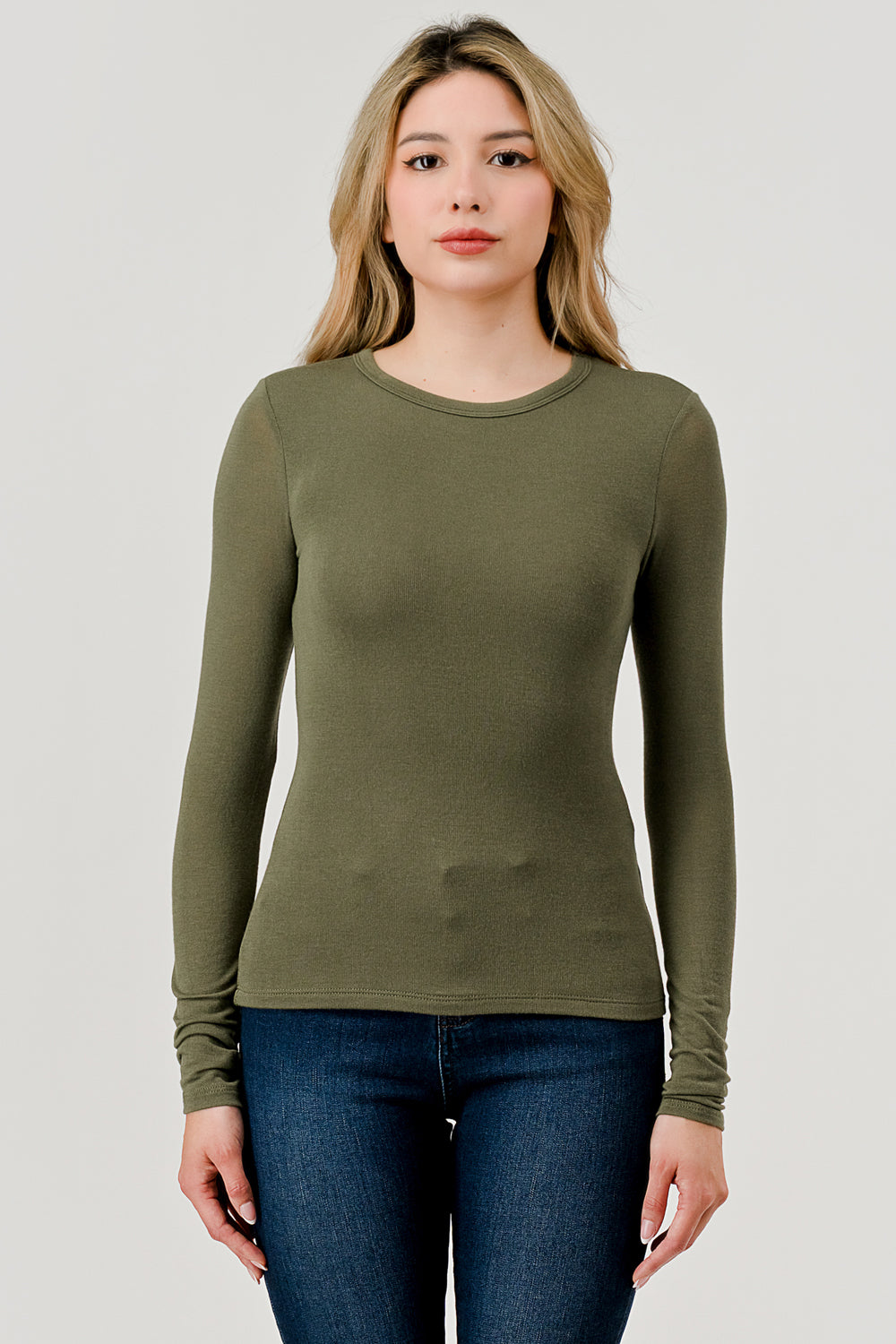 Dbl Layered baby hacci - Olive