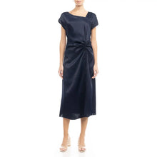 Load image into Gallery viewer, slvls asymetric nk shirred drs - bluberry
