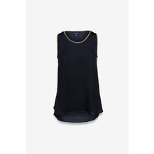 Load image into Gallery viewer, whipstitch flowy tank - black
