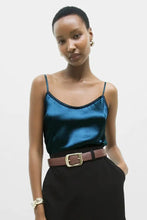 Load image into Gallery viewer, whicstitch satin tank - teal
