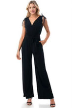 Load image into Gallery viewer, Surplice Culotte jumpsuit - Black
