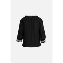 Load image into Gallery viewer, applique popover blouse - black
