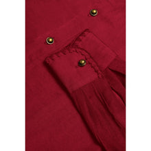 Load image into Gallery viewer, blanket stitch cropped blouse - crimson red
