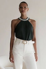 Load image into Gallery viewer, applique rond nk tank - black
