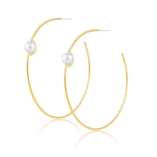 Load image into Gallery viewer, belize pearl hoop - gold
