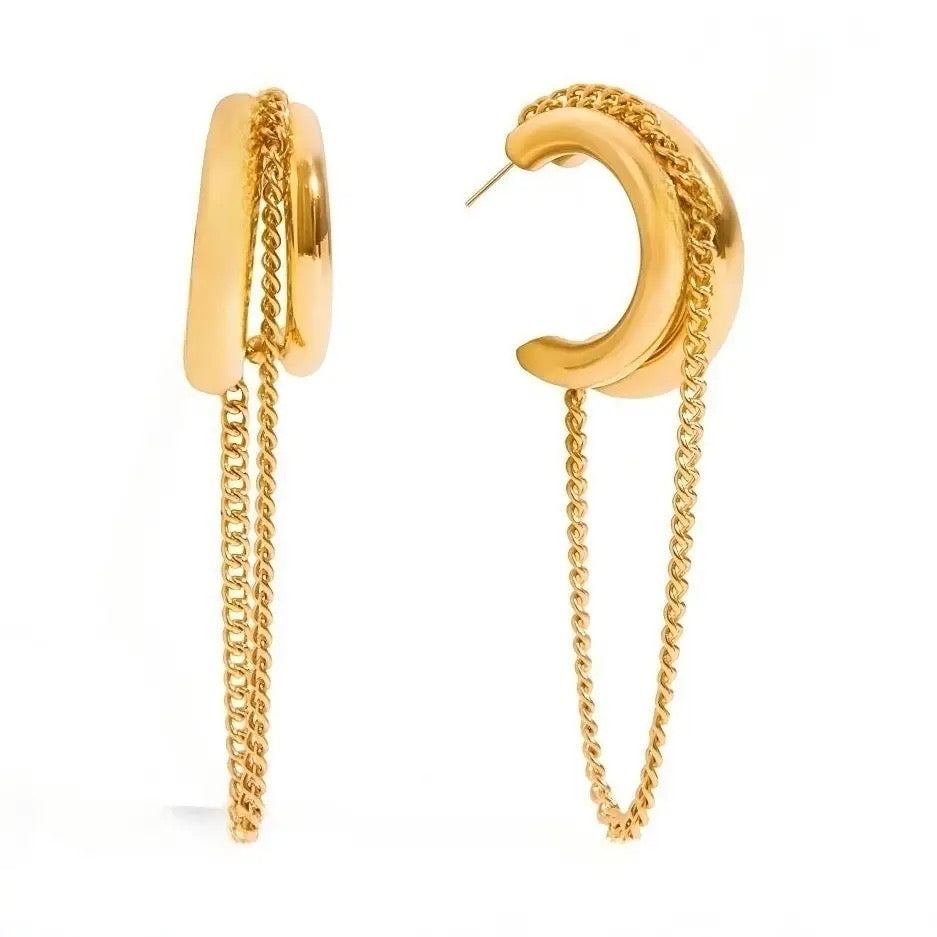 blaine chain hoop - gold