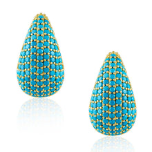 Load image into Gallery viewer, celine turq raindrop earring - gold
